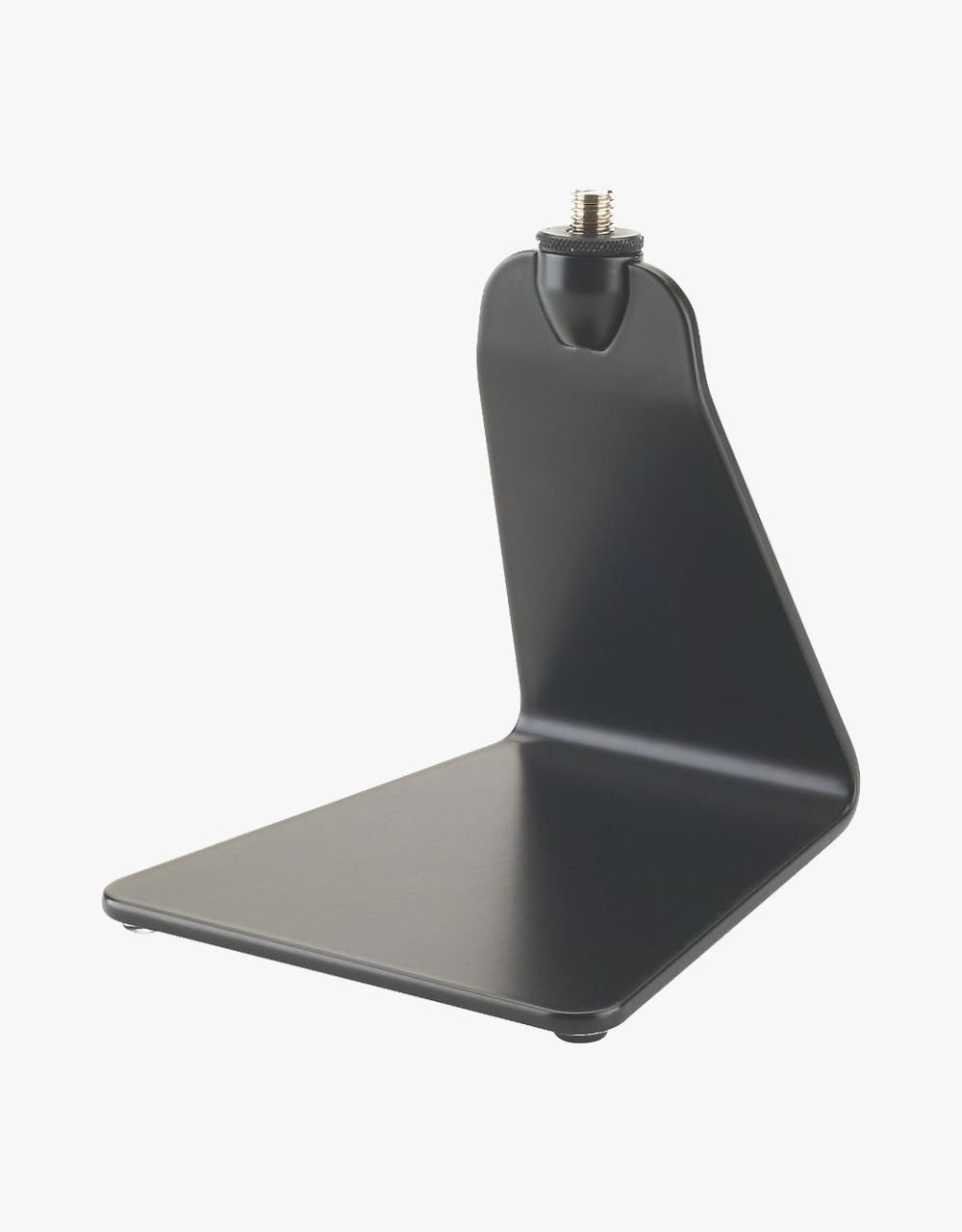 Микрофонная стойка K&M 23250-300-55 настольная с г-образным цельным корпусом, чёрная - купить в "Гитарном Клубе"