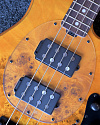 Бас-гитара Sterling StingRay RAY34HHPB-AM, Poplar Burl Top Amber - купить в "Гитарном Клубе"