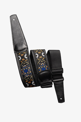 Ремень для бас-гитары Vladimir Burov, кожа/жаккард - купить в "Гитарном Клубе"