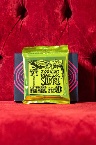 Струны для 7-струнной электрогитары Ernie Ball 2621 Regular Slinky, 10-56 - купить в "Гитарном Клубе"