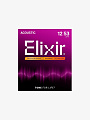 Струны для акустической гитары Elixir Nanoweb 16545 Phosphor Bronze, 12-53 (1 комплект)  - купить в "Гитарном Клубе"