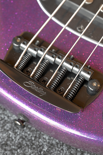 Бас-гитара Sterling StingRay RAY34-PSK, Purple Sparkle - купить в "Гитарном Клубе"