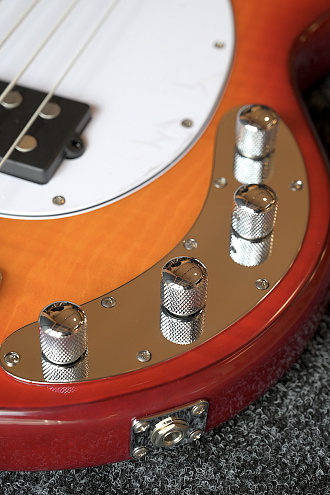 Бас-гитара Sterling StingRay RAY34FM-HCB, Heritage Cherry Burst - купить в "Гитарном Клубе"