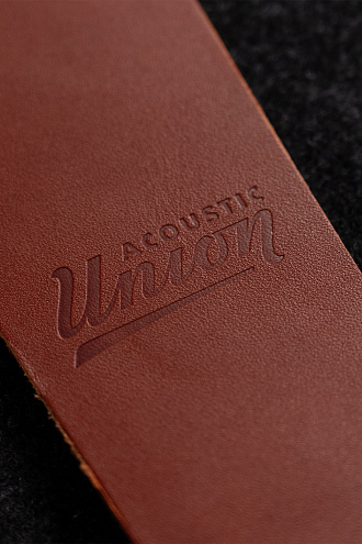 Ремень для гитары Acoustic Union Leather Classic 75, Ginger - купить в "Гитарном Клубе"