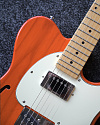Электрогитара G&L Tribute ASAT Classic Bluesboy Semi-Hollow Clear Orange MP - купить в "Гитарном Клубе"